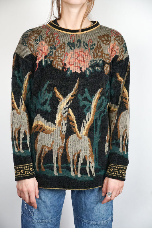 Pull licorne en maille