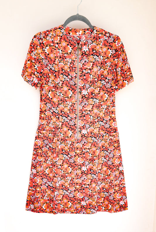 Robe à fleurs seventies