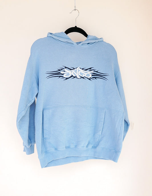 Sweat Y2K bleu clair brodé