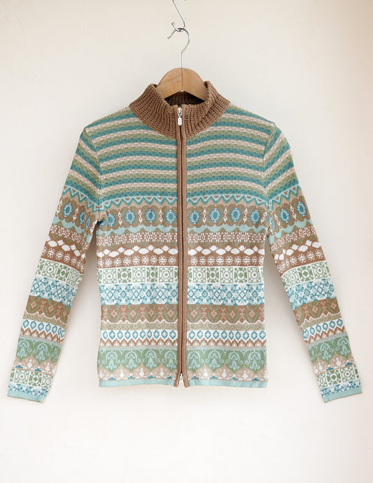 Gilet zippé à motif 90's