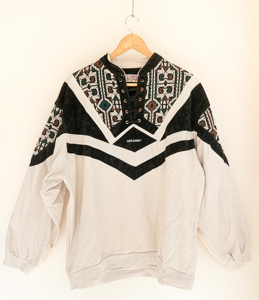 Sweat à empiècement 80's