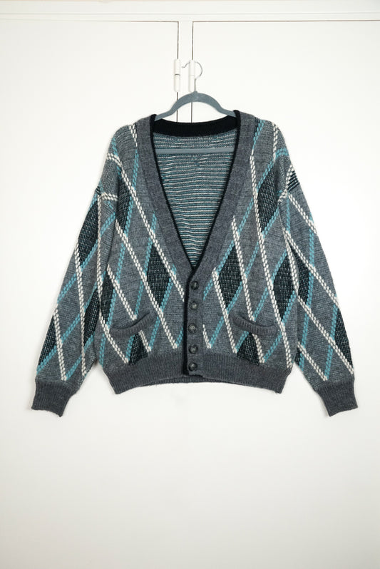 Cardigan gris losange