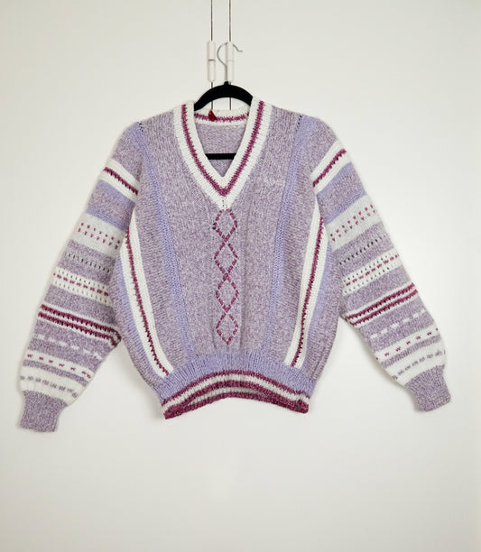 Pull en maille lila  lurex