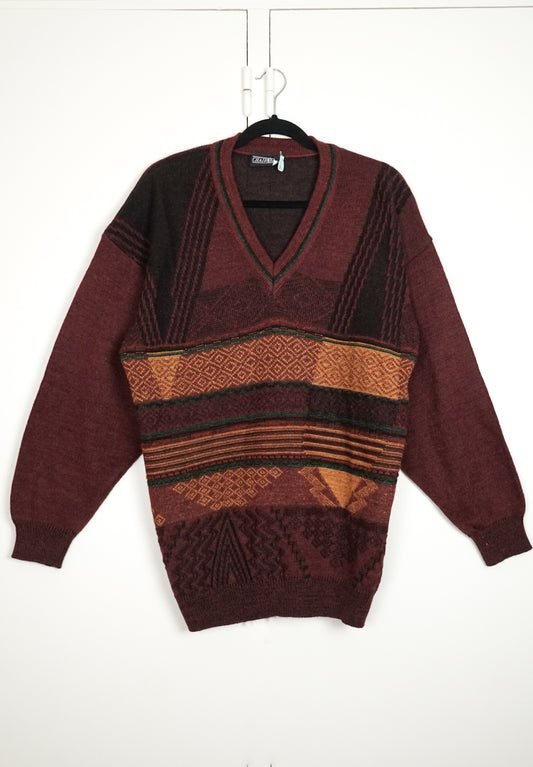 Pull motif géométrique