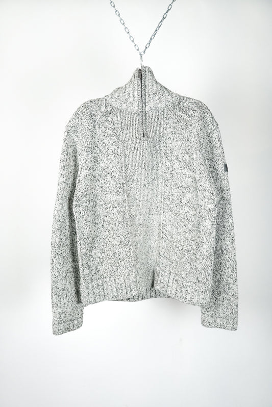 Pull gris col camionneur